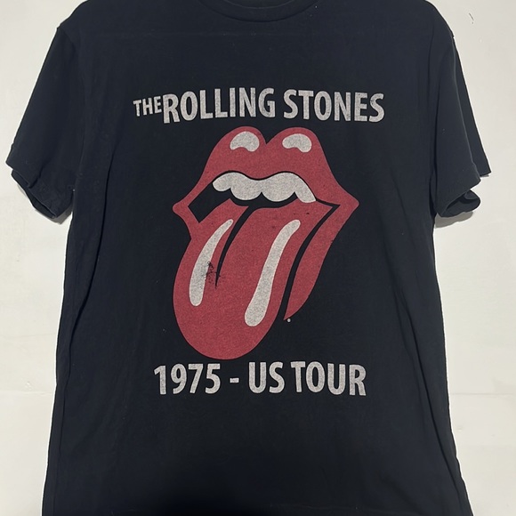 The Rolling Stones Black Graphic Cotton Tee Shirt Size Medium - Picture 3 of 5
